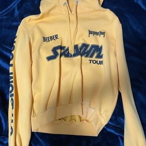 Bieber stadium tour cropped hoodie